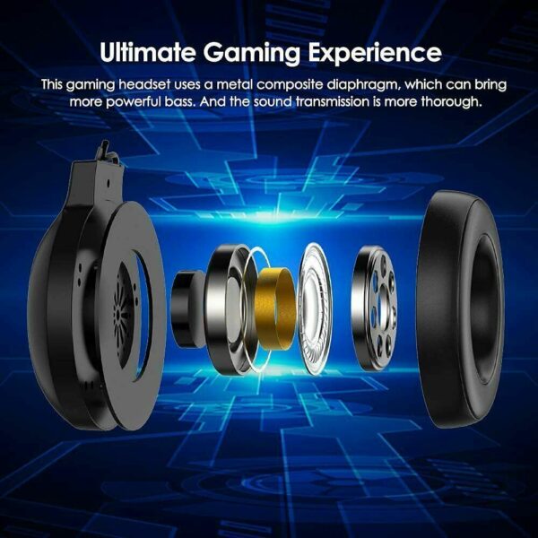 3.5mm Gaming Headset With Mic Headphone For PC Laptop Mac Nintendo PS4 Xbox One - Image 7