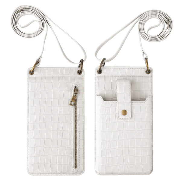 Multi-function Crossbody Bags For Mobile Phone Crocodile Pattern Wallet Card Holder - Image 5