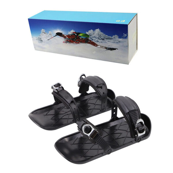 Mini Ski Skates Portable Short Skiboard Adjustable Skates Shoes For Snow - Image 4