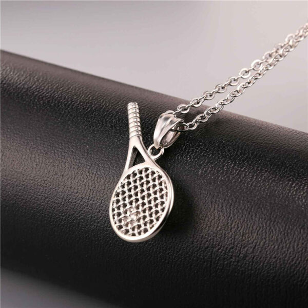 Stainless steel jewelry tennis racket necklace pendant - Image 3