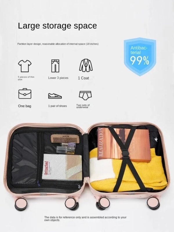 Mini Cute Suitcase Ladies Small Lightweight Luggage Boardable Trolley Case Universal Silent Wheel Suitcase For Children - Image 4