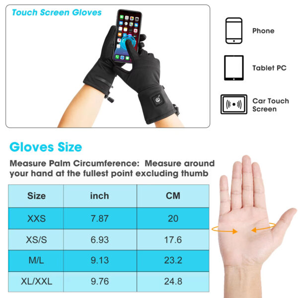 Winter Motorcycle Fashionable USB Heating Snowboarding Gloves Waterproof Windproof Touch-Screen Features Skiing - Image 3