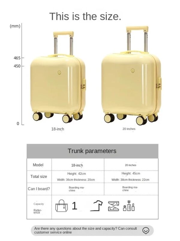 Mini Cute Suitcase Ladies Small Lightweight Luggage Boardable Trolley Case Universal Silent Wheel Suitcase For Children - Image 6